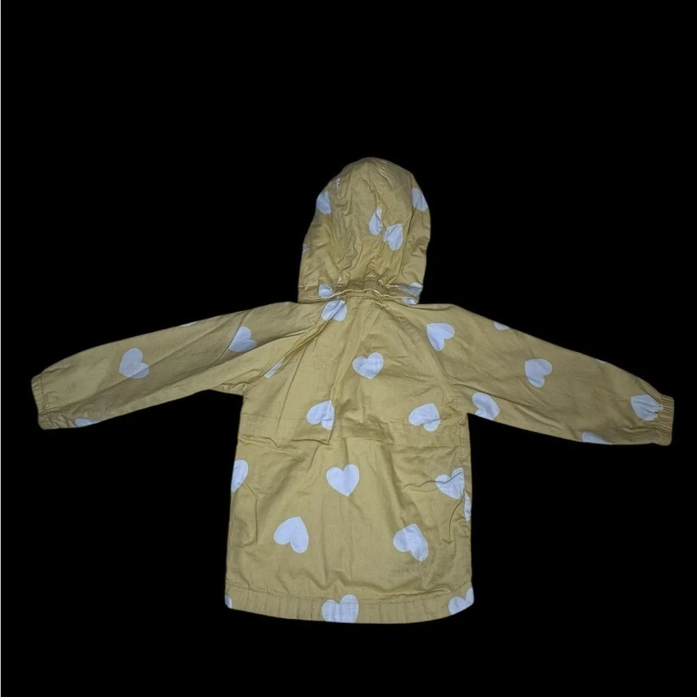 H&M jacket yellow with removable hood k41